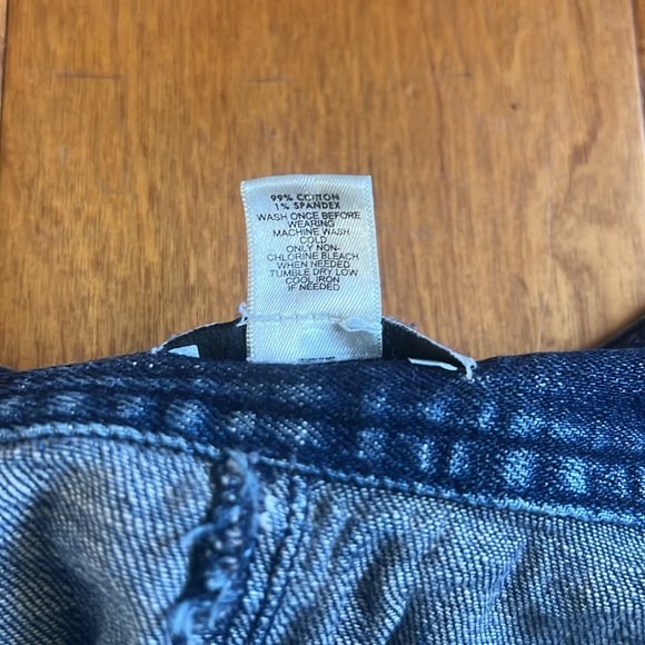 Vintage Ann Taylor Loft Denim Dark Wash Blue Mini Skirt Size 4 Nautical Summer - Picture 3 of 8